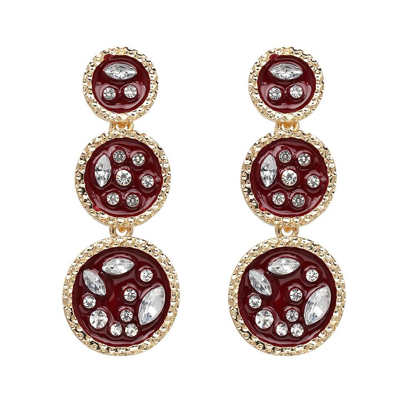 Other Alloy  Earring Geometric (red)  Nhjj3706-red