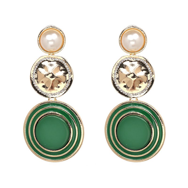 Fashion Alloy  Earring Geometric (green)  Nhjj3717-green