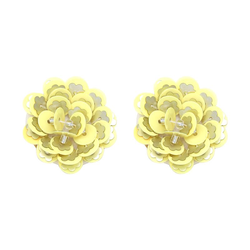 Other Plastic  Earring Flowers (yellow)  Nhjj3750-yellow