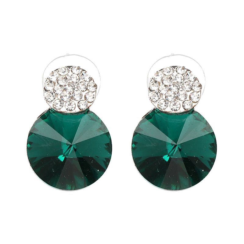 Fashion Imitated Crystal&cz  Earrings Geometric (green)  Nhjj3791-green