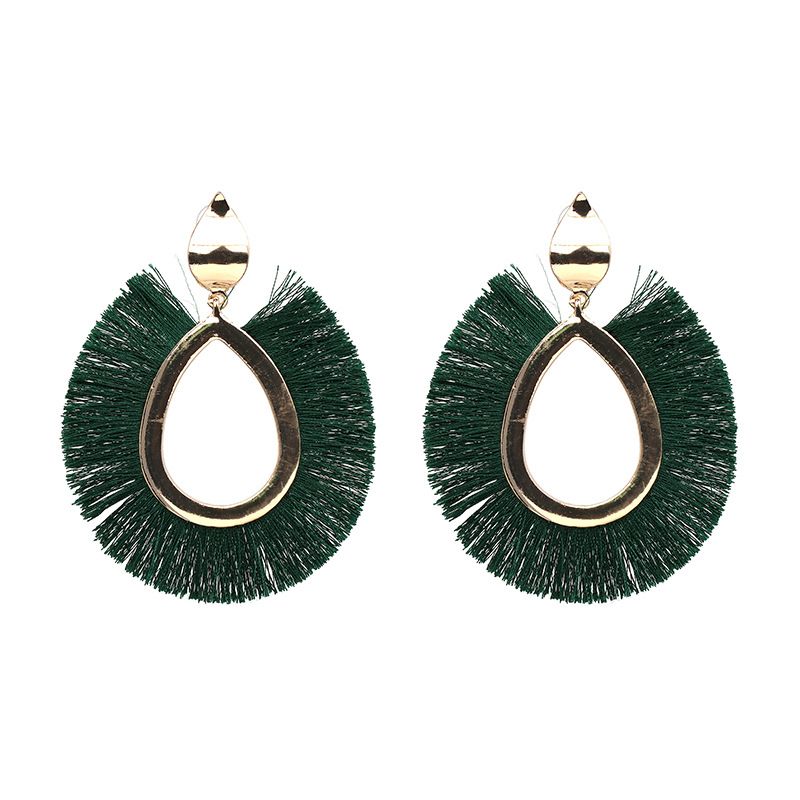 Fashion Alloy  Earrings Geometric (green)  Nhjj3798-green