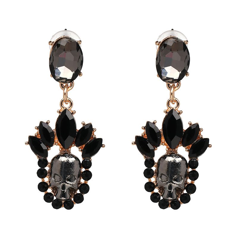 Other Imitated Crystal&cz  Earrings Geometric (black)  Nhjj3861-black
