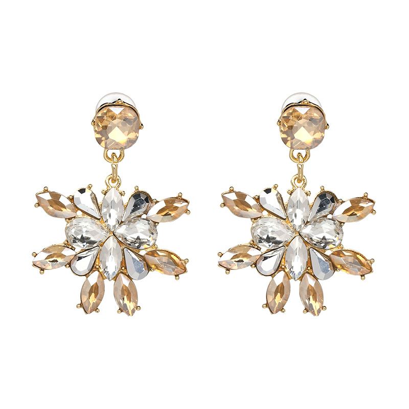 Other Imitated Crystal&cz  Earring Flowers (yellow)  Nhjj3868-yellow