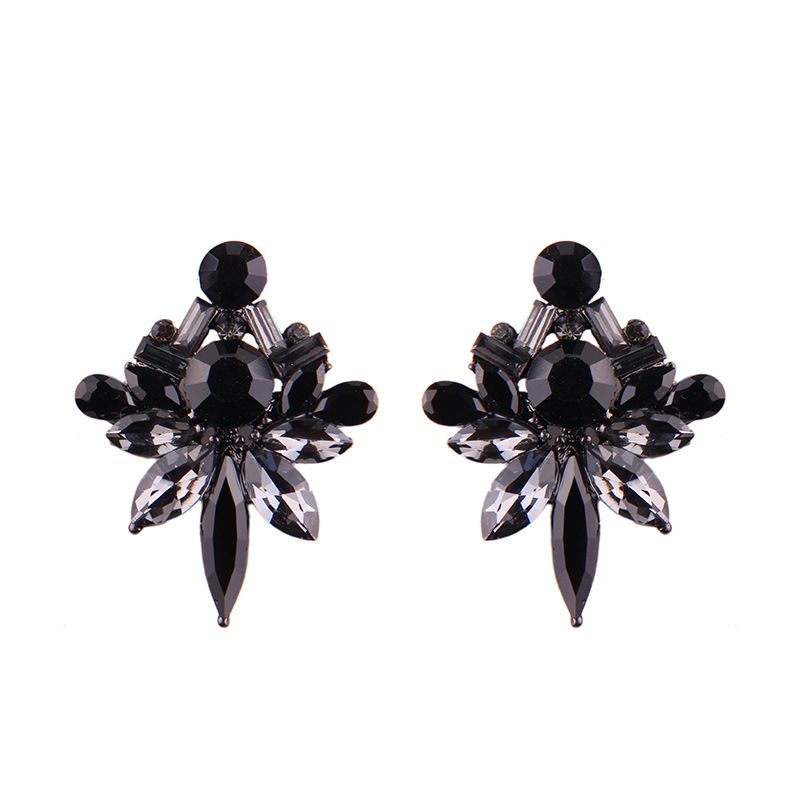 Occident And The United States Alloy Inlaid Imitated Crystal Earring (champagne)  Nhjq7801