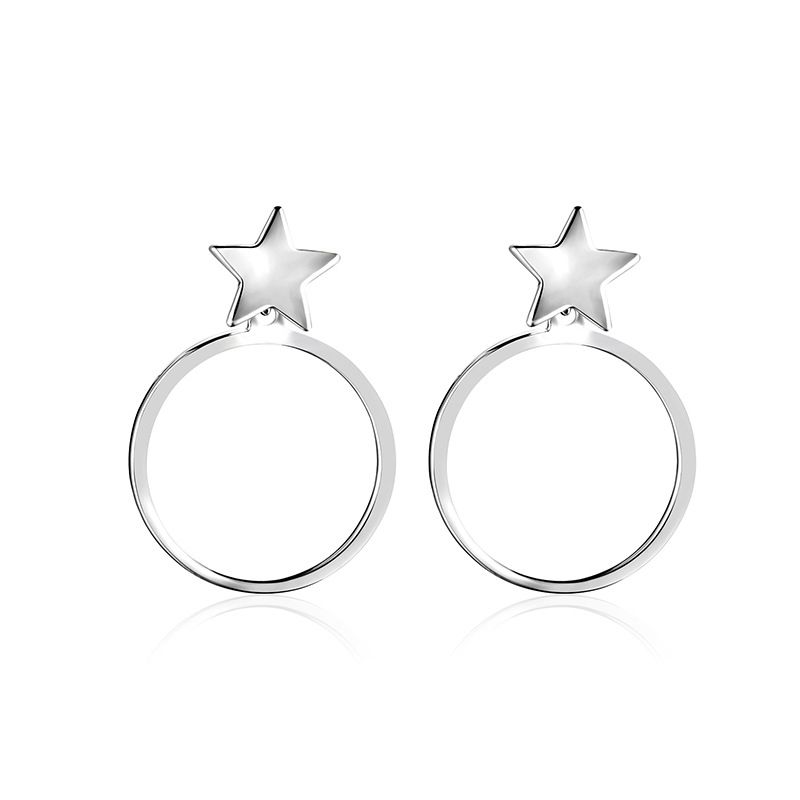 Occident And The United States Alloy Plating Earrings (white K)  Nhlp0314