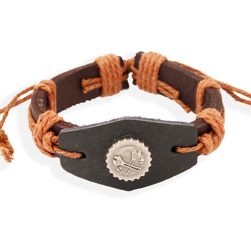 Europe And The United States Cortex Plating Bracelet (light Coffee Color Line)  Nhpk0818