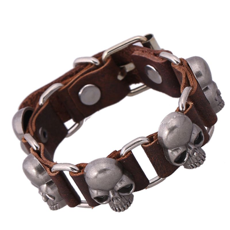 Korea Style Cortex  Bracelet (brown Skull)  Nhnpk0846-brown Skull