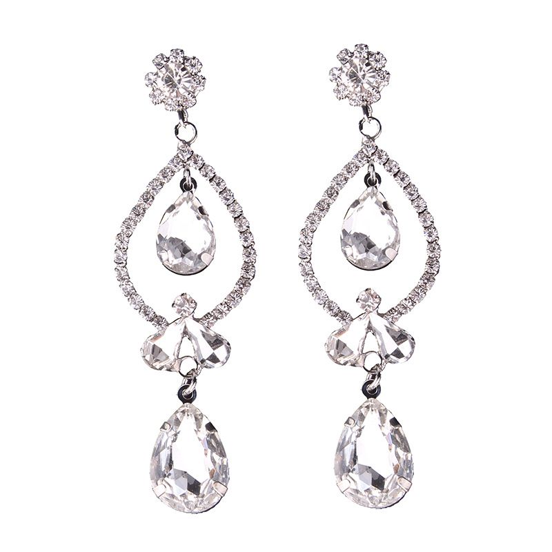 Europe And The United States Alloy Rhinestone Earring (ab Color)