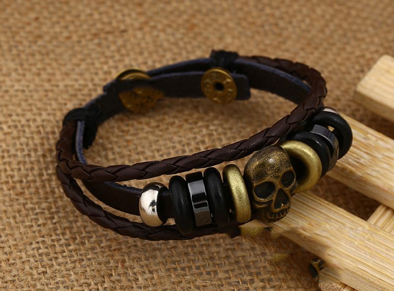 Korea Style Cortex  Bracelet (ancient Bronze Skull)  Nhnpk0670-ancient Bronze Skull