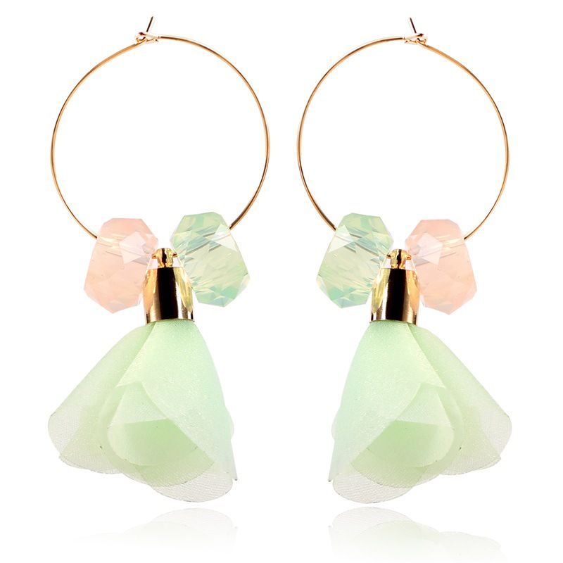 Korea Style Chiffon  Earring (pink)  Nhkq1082-pink