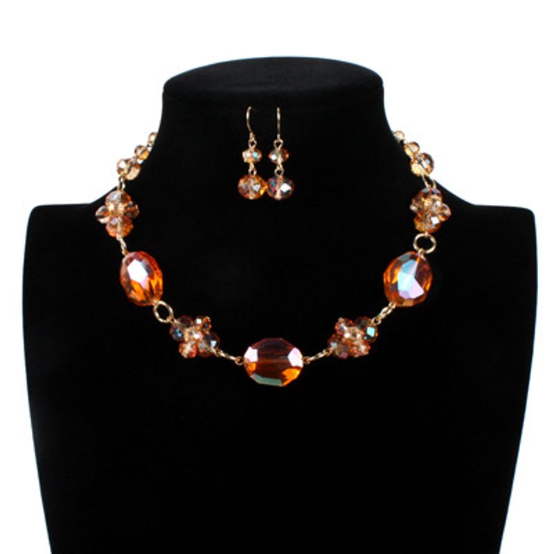 Occident And The United States Beads  Necklace (orange)  Nhct0024-orange