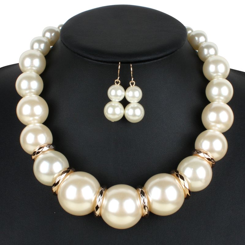 Occident And The United States Beads  Necklace (creamy-white)  Nhct0042-creamy-white