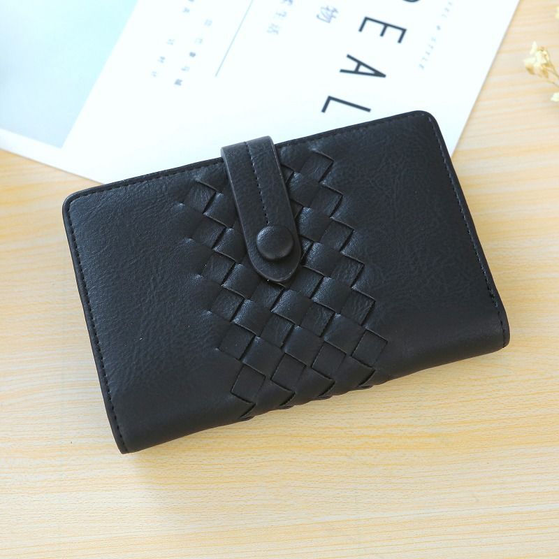 Korean Version Pu Leather  Wallet (black)  Nhni0314-black