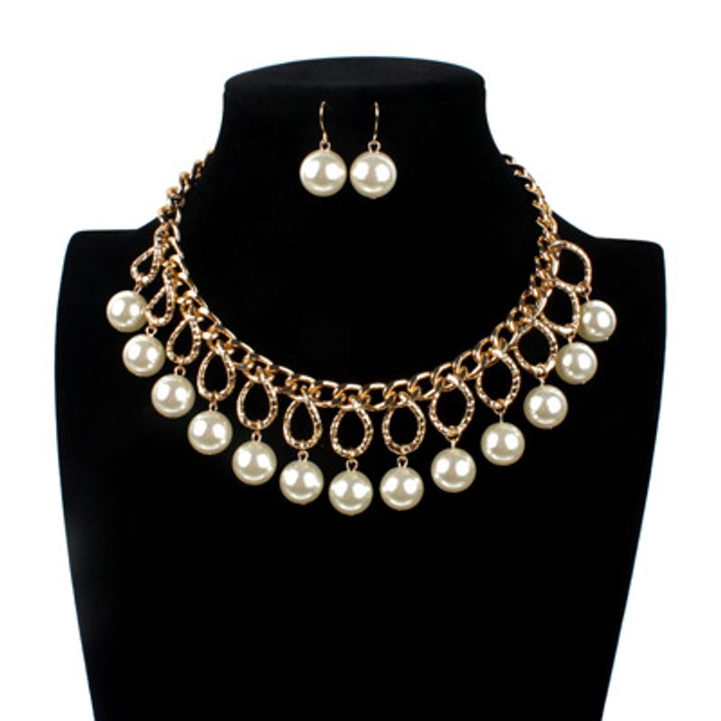 Fashion Beads  Necklacegeometric (creamy-white)  Nhct0262-creamy-white