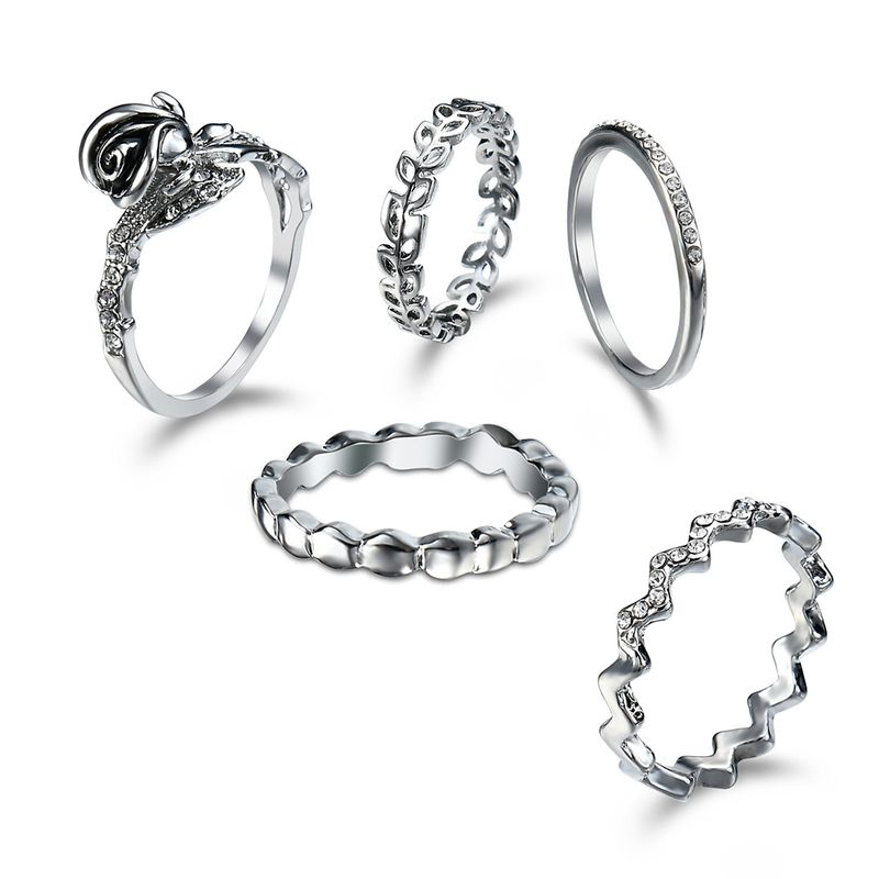 Europäische Und Amerikanische Grenz Überschreitende Neue Mode Ring Set Kombination Diamant Ring Gelenk Ring Schwanz Ring Frauen Fabrik Direkt Vertrieb