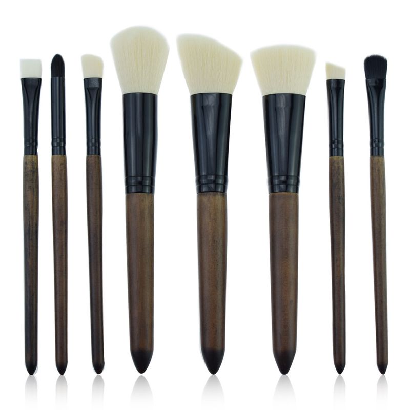 Plastic Fashion  Makeup Brush  (8 Sticks - Logs White) Nhao0013-8 Sticks - Logs White