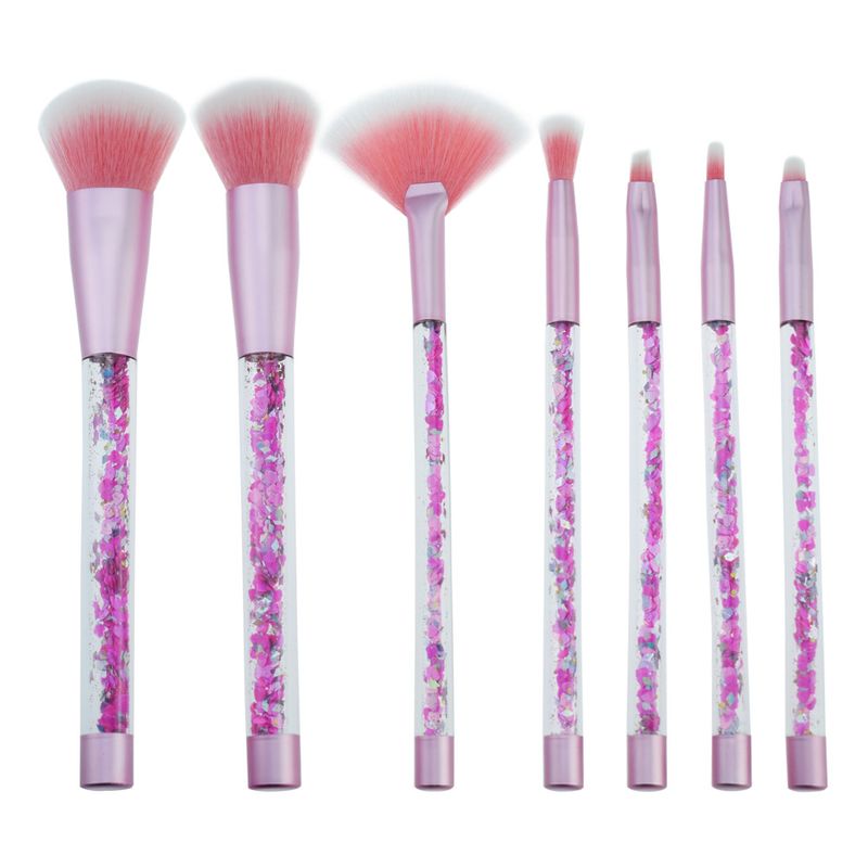 7 Cristal Poignée Maquillage Brosses Sequin Maquillage Brosses 7-pièces Ensemble Poudre Fondation Brosse Beauté Outils Ensemble