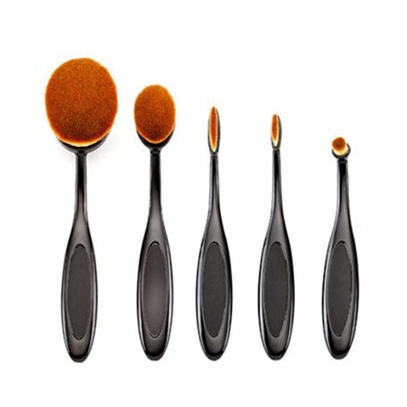 Croix-frontière 5 Brosse À Dents-type Maquillage Brosse Ensemble Populaire Brosse À Dents En Forme De Poudre Fondation Brosse 5 Pcs Brosse Costume Endroit Offre