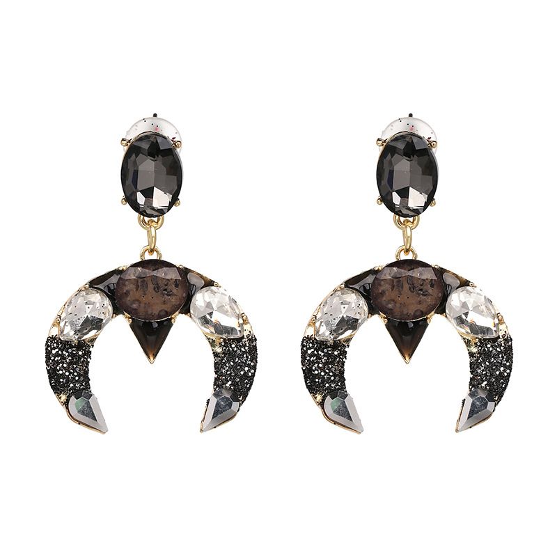 Fashion Plastic Earring Geometric Nhjj3947-black