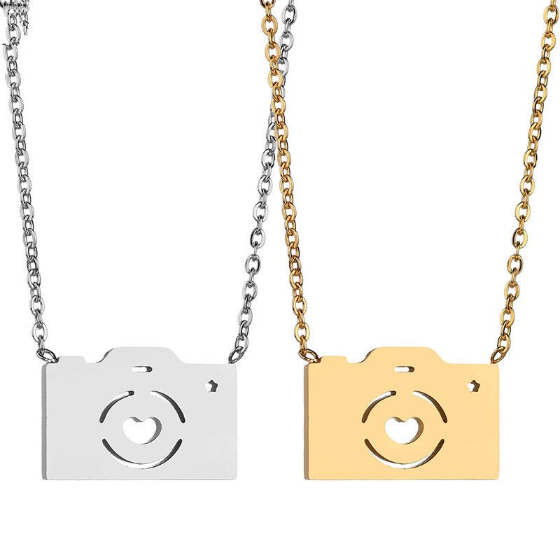 Titanium&stainless Steel Fashion Geometric Necklace  (steel Color) Nhhf1142-steel-color