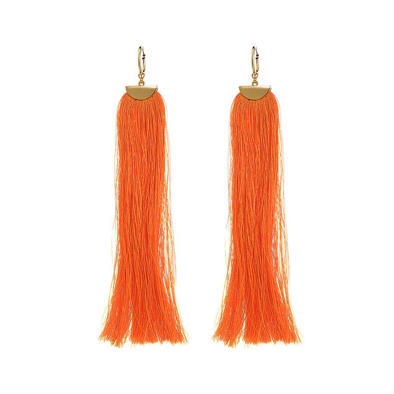 Alloy Fashion Tassel Earring  (orange-2) Nhqd5773-orange-2