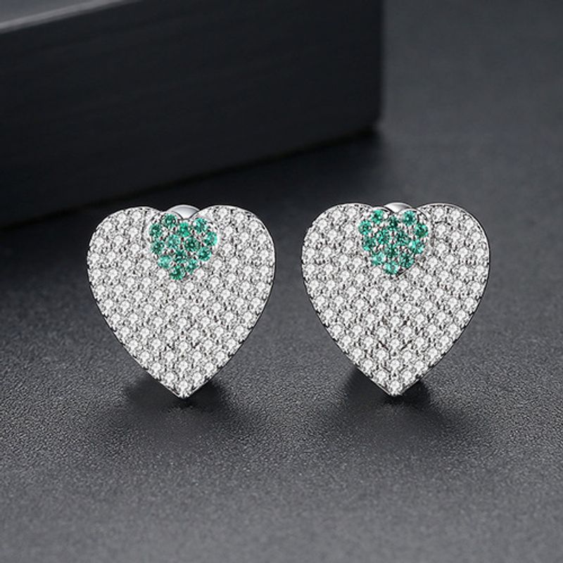 Alloy Fashion Sweetheart Earring  (platinum-t01a23) Nhtm0437-platinum-t01a23