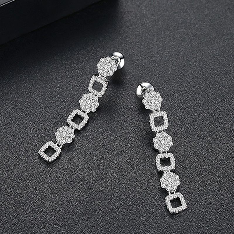 Alloy Korea Geometric Earring  (platinum-t01i01) Nhtm0447-platinum-t01i01