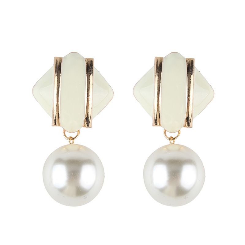 Beads Fashion Geometric Earring  (white) Nhjq10959-white