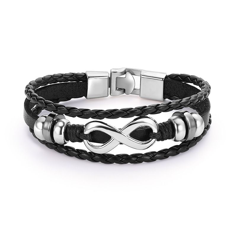 Leather Fashion Geometric Bracelet  (61186339) Nhlp1297-61186339