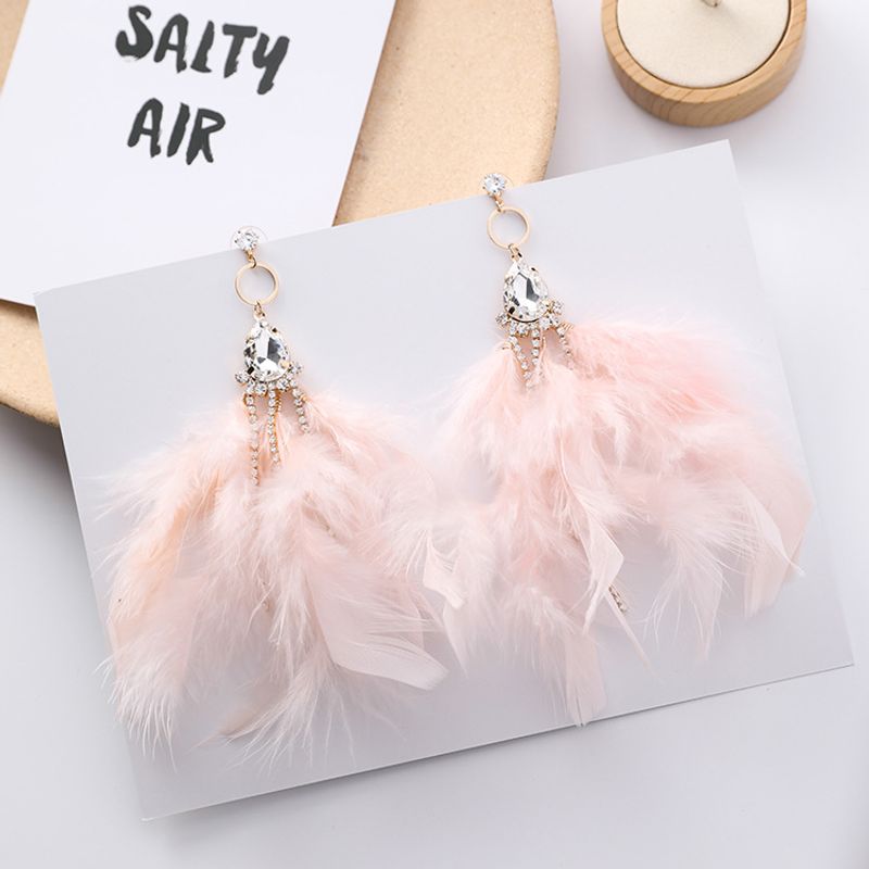 Alloy Korea Tassel Earring  (a Pink) Nhms1747-a-pink
