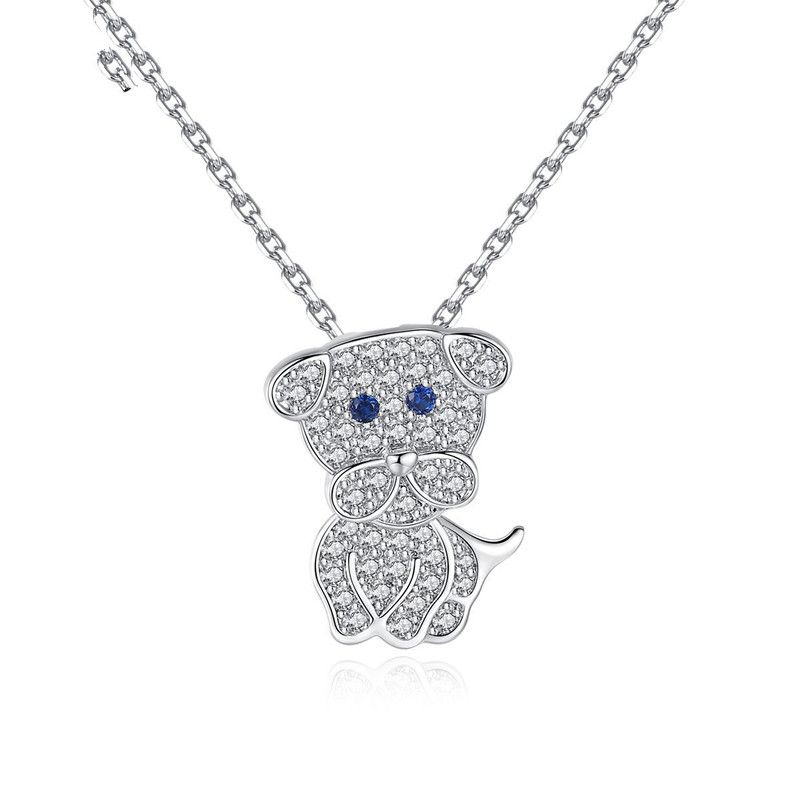 Jinse Blue Eyes Seltsame Halskette Aaa Zirkon Eingelegt Koreanische Mode Damen Halskette Hersteller Großhandel Geschenk