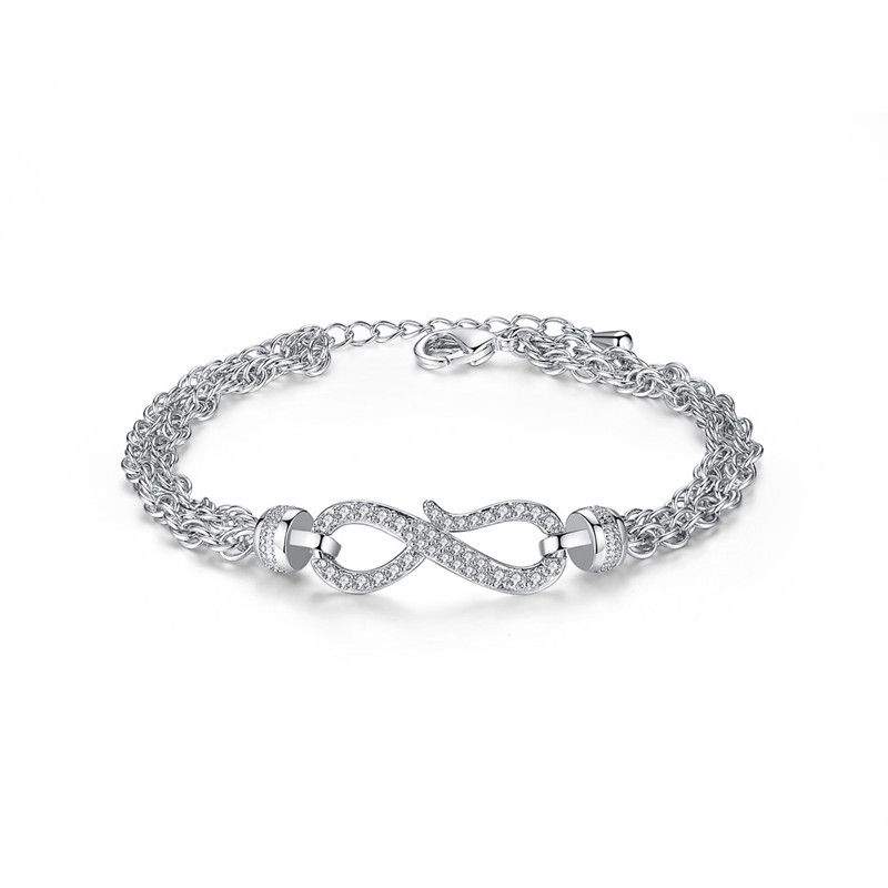 Alloy Simple Geometric Bracelet  (platinum 18cm-t14d03) Nhtm0505-platinum-18cm-t14d03