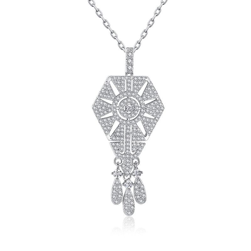 Alloy Fashion Geometric Necklace  (platinum-t11f22) Nhtm0514-platinum-t11f22