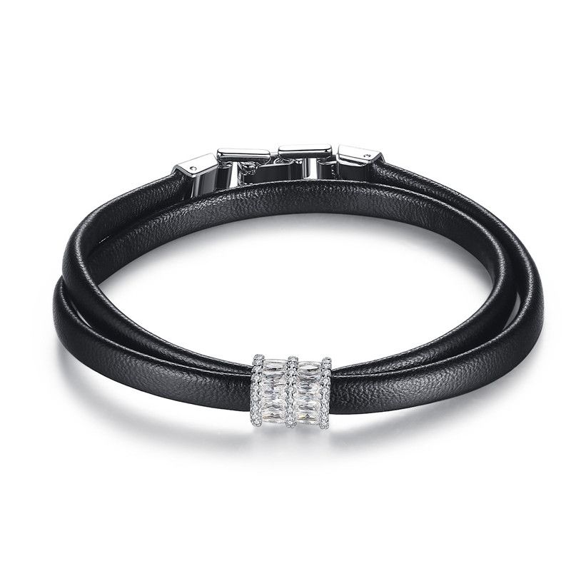 Alloy Fashion Geometric Bracelet  (platinum-t13g12) Nhtm0563-platinum-t13g12