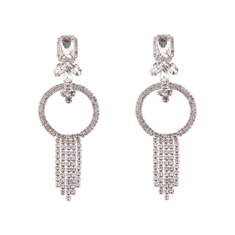 Imitated Crystal&cz Fashion Geometric Earring  (alloy) Nhjq10981-alloy