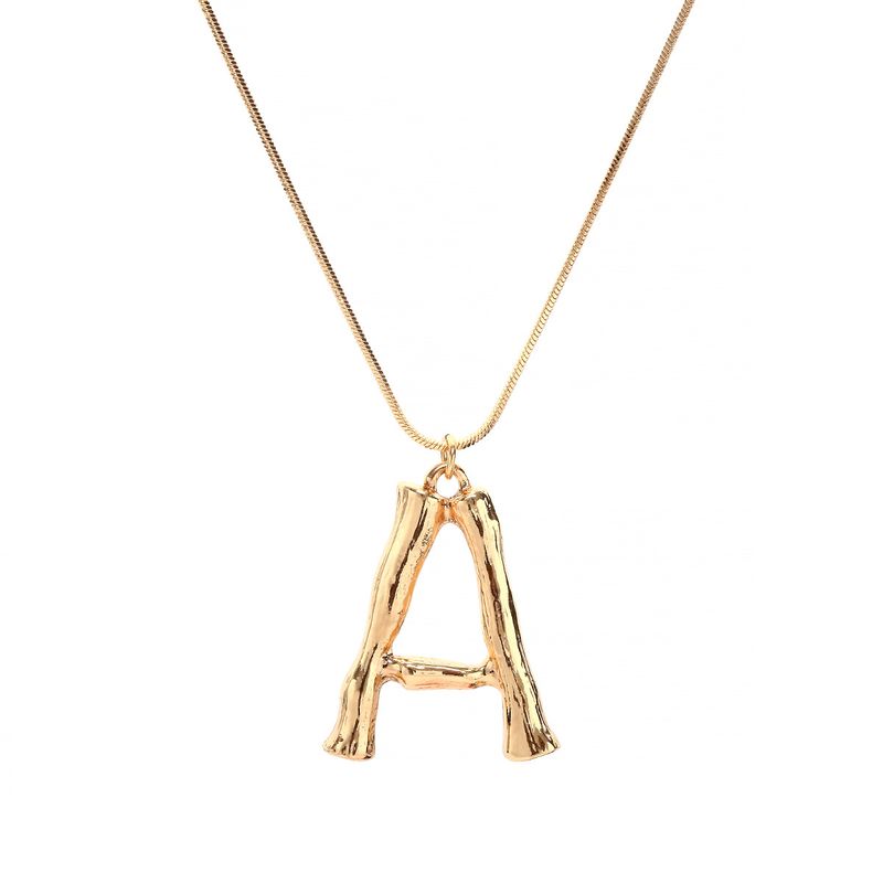 Alloy Simple Geometric Necklace  (letter A Alloy 2163) Nhxr2637-letter-a-alloy-2163