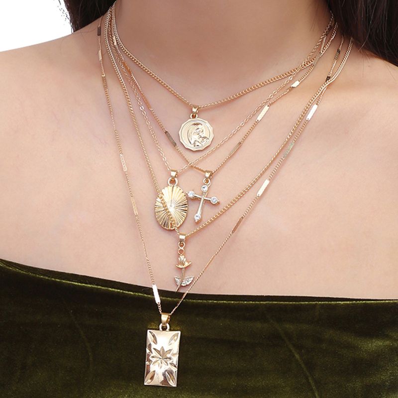 Alloy Simple Flowers Necklace  (alloy 2158) Nhxr2648-alloy-2158