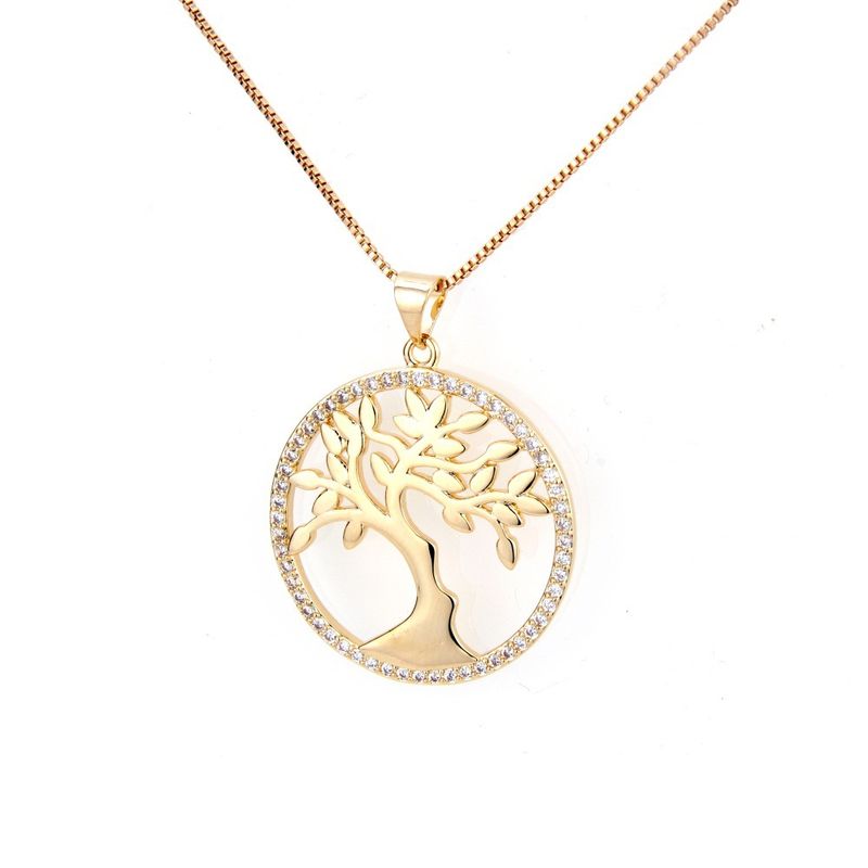 Copper Fashion Tree Necklace  (alloy) Nhbp0323-alloy-plated