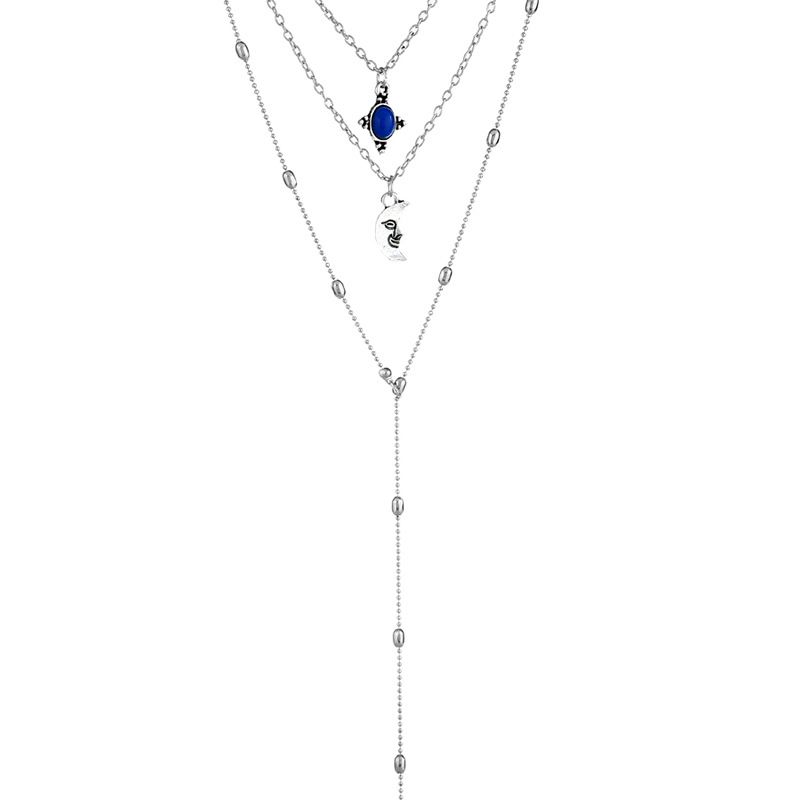 Alloy Simple Geometric Necklace  (white K) Nhkq2050-white-k