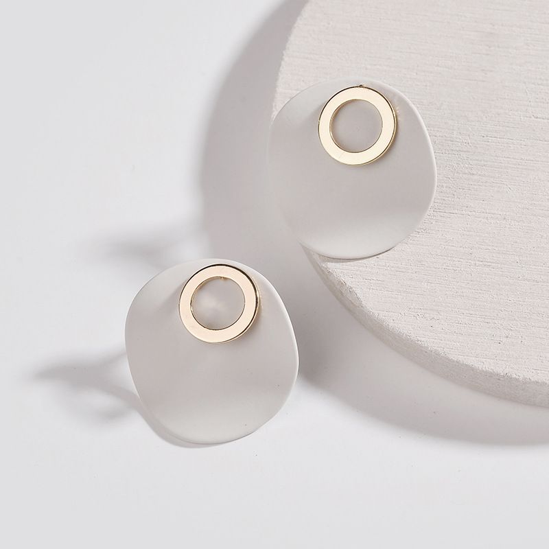 Alloy Fashion Geometric Earring  (white) Nhlu0028-white
