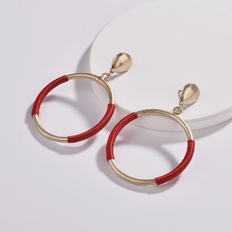 Alloy Fashion Geometric Earring  (red) Nhlu0063-red