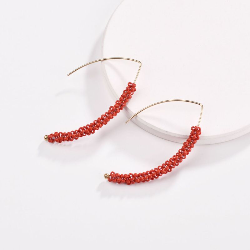 Alloy Fashion Bolso Cesta Earring  (red) Nhlu0152-red