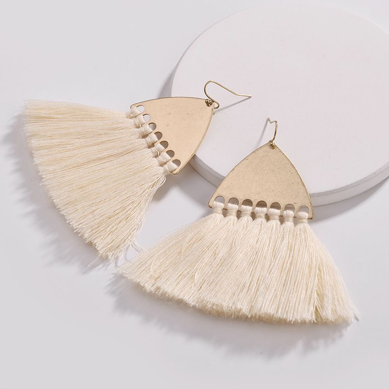 Alloy Fashion Tassel Earring  (white) Nhlu0341-white