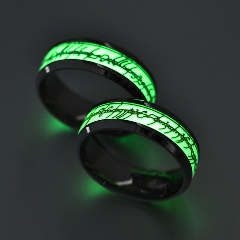 European And American New Luminous Fluorescence Ring Devil Ring The Lord Of The Rings Ring     Tongyuan Head Manufacturer