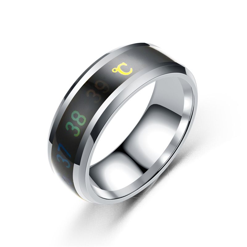 Europäische Und Amerikanische Mode Neue Intelligente Temperatur Anfertigung Paar Ring Ekg-anzeige Temperatur Ring Quelle Hersteller Neue Anpassung