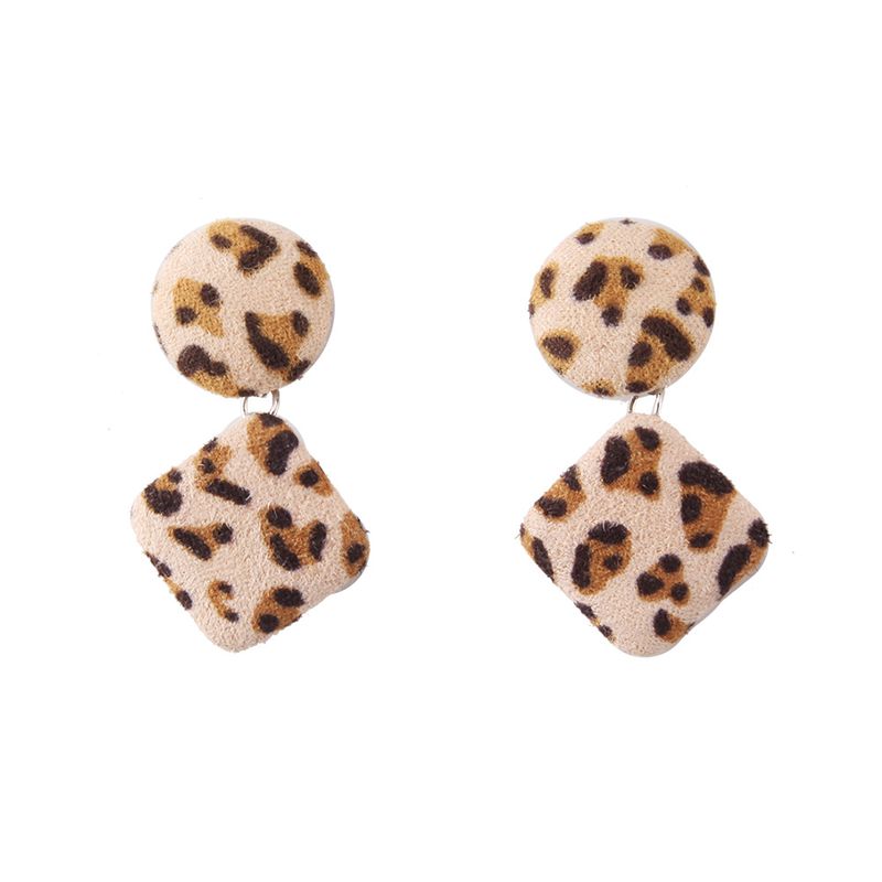 Grenz Überschreiten Der  Heißer Verkauf Leoparden Muster Leichte Stoff Ohrringe Europäischen Und Amerikanischen Trend Neuen Stil Ohr Schmuck Auf Lager