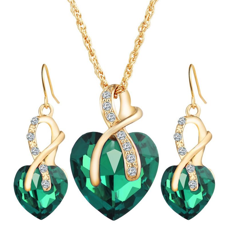 Alloy Fashion  Necklace  (gee01-01 Green) Nhpj0197-gee01-01-green