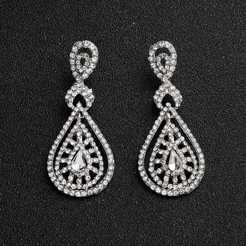Imitated Crystal&cz Simple Geometric Earring  (alloy) Nhhs0614-alloy