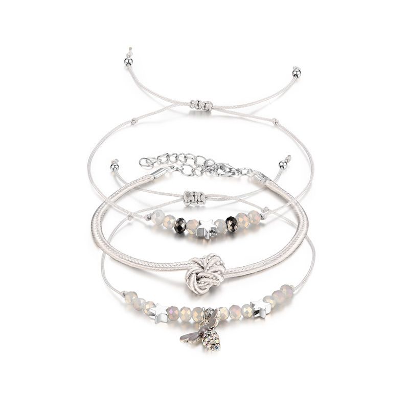 Chaude Diamant Abeille Pendentif Xingx Bracelet Noué Tissé Dragonne Combinaison Sens Du Design Main Bijoux