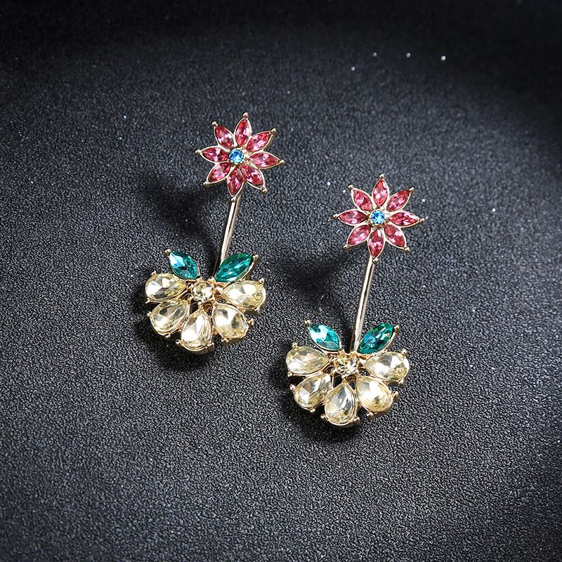 Alloy Fashion Flowers Earring  (photo Color) Nhqd5999-photo-color